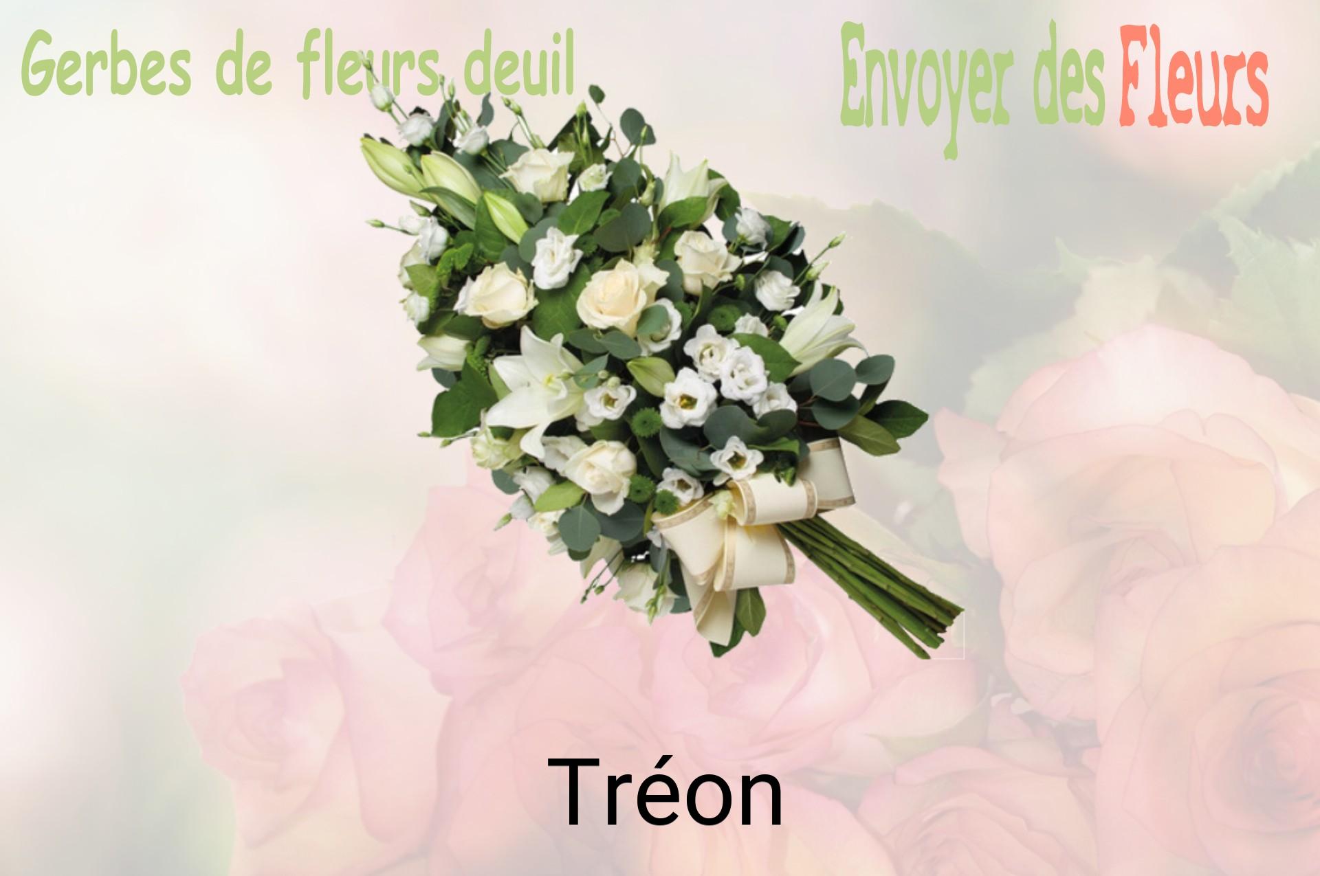 Gerbe de fleurs de deuil livrée à Tréon